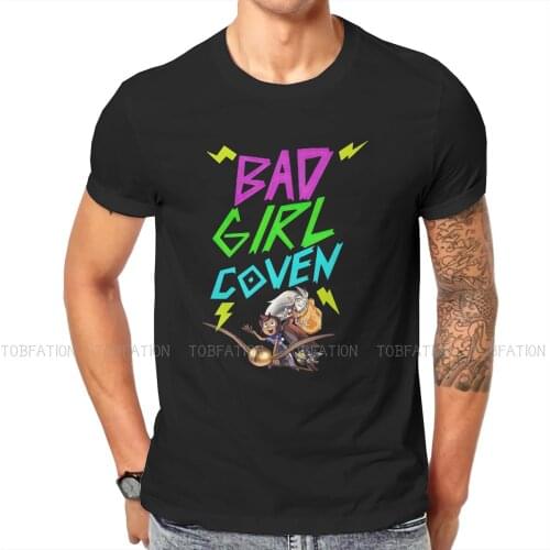 The Owl House Bad Girl Coven Tshirt Vintage Grunge Mens Clothes Tops Big Size Cotton Crewneck T Shirt