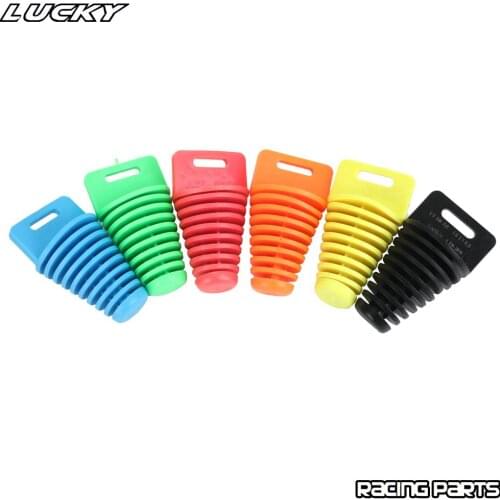 6 Color Motorcycle Exhaust Tube Plug Rubber Muffler Washing WaterProof Plug For Dirt Pit Bike Motortcycle Supermoto Street Bikes