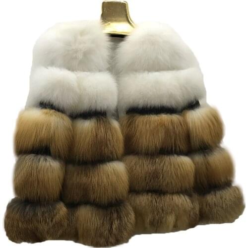 2020 autumn winter new real fox fur jacket coat winter luxury warm fashion overcoat short thickened
