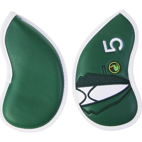 10Pieces Golf Iron Headcover Set 4,5,6,7,8,9,A,S,P,X Club Head Cover Guard