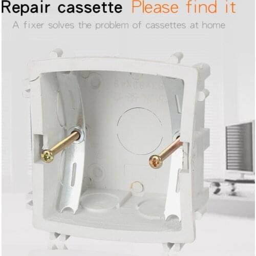 10pcs Wall Switch Socket Cassette Repairer 86mm Metal Bottom Box Screw Fixing Support Rod Electrical Accessories for Switch Box