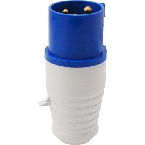 16 Amp 3 Pin Industrial Plug 220-250V Weatherproof IP44 2P+E 3Phase 16A