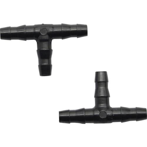 50 Pcs Sprinkler Irrigation 1/4 Inch Barb Tee Water Hose connectors Pipe Hose Fitting Joiner Drip System for 4mm/7mm Hose