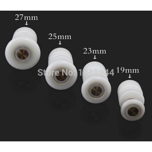 8pcs old Shower Door roller wheels plastic pulley size19mm 23mm 25mm 27mm
