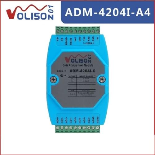 ADM-4204I-A4 New 4-channel analog output module 485 to analog 4-20mA signal DA module MODBUS RTU