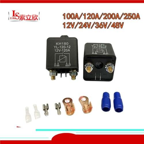 1PCS NEW Automobile relay KH180 Large current high power starting power relay 100A 120A 200A 12V 24V 36V 48V Start the relay