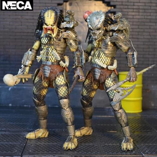 Movies cartoon toys predators VS aliens 30th anniversary P1 Classic Hunter jungle hunter devil action figure model toys