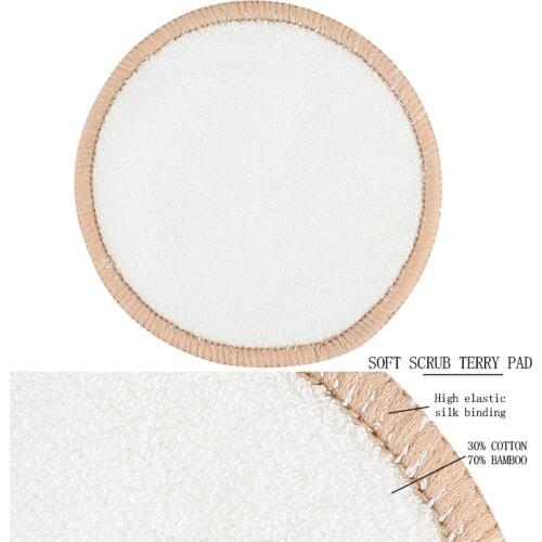 Lot 4 Pcs Cotton Reusable Make Up Remover Pad Washable Facial Cleanser Pads