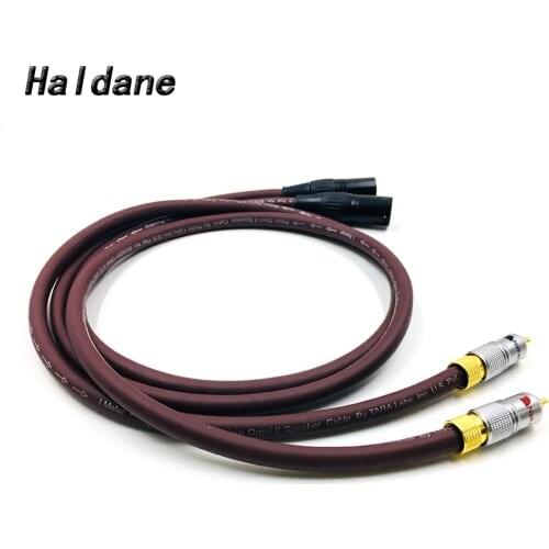 Haldane Pair HIFI Nakamichi RCA Male to XLR Male Cable RCA XLR Interconnect Audio Cable Gold plated PLUG with Prism OMNI 2 Wire