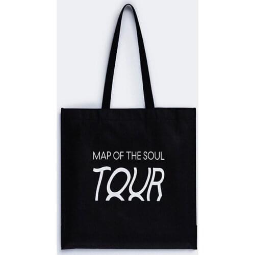 KPOP Bangtan Boys MAP OF THE SOUL TOUR Concert Canvas Bag SHOPPER BAG Sale