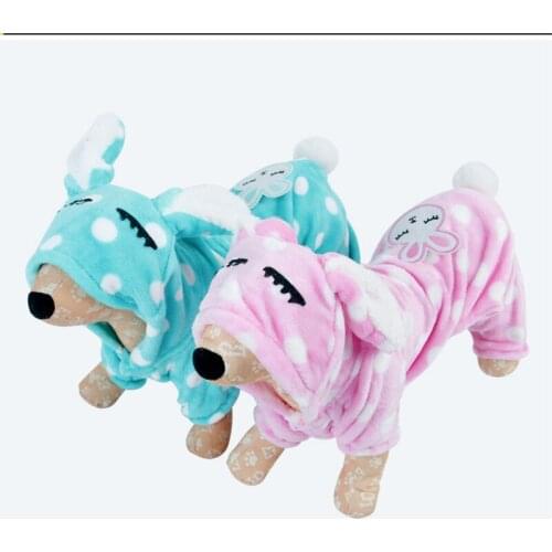 Hooded Coat Clothing for Dogs Fleece Cat Puppy Easter Bunny Pet Dog Costume Clothes Warm Rabbit Dressing Up Outfit