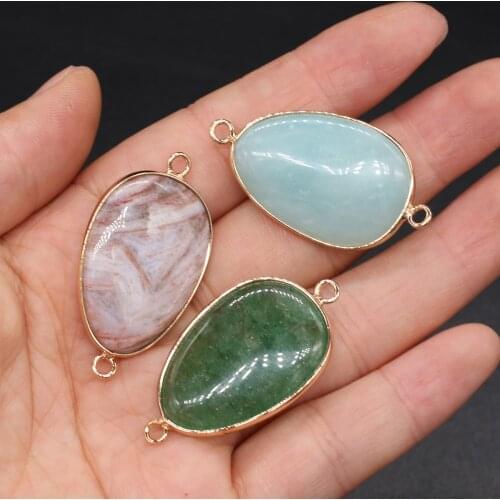 2021 Hot Selling Natural Stone Connector Drop-Shaped Exquisite Semi-Precious For Jewelry Making DIY Necklace Bracelet Accessory