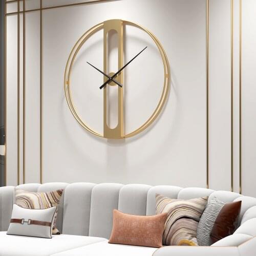 Nordic Metal Wall Clocks Retro Iron Round Face Large Outdoor Garden Clock Home Decoration Wall Clock Modern Design reloj pared