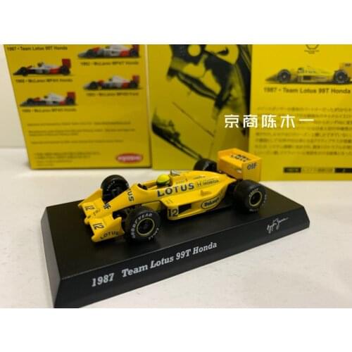 KYOSHO 1/64 1987 TEAM Lotus 99T HONDA Sena F1 RACING Collect die casting alloy trolley model