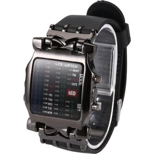 Fashion Watch Waterproof LED Digital Touch Screen Day Date Silicone Strap Digital Wrist Watch For Men