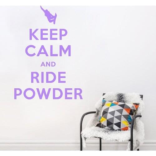 Wall Decal Keep Calm Vinyl Keep Calm and Ride Powder Wall Stickers Quote Decal Vinyl Removable DK-216
