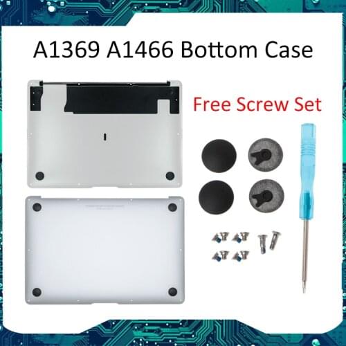 New Aluminum Bottom Case for Apple Macbook Air 13" A1369 A1466 2010-2015 Bottom Case Lower Base Cover Replacement