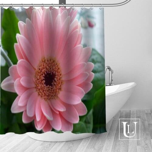 Custom flower Curtain Fabric Modern Shower Curtain bathroom beautiful Curtains Bath decor Polyester Cloth Waterproof