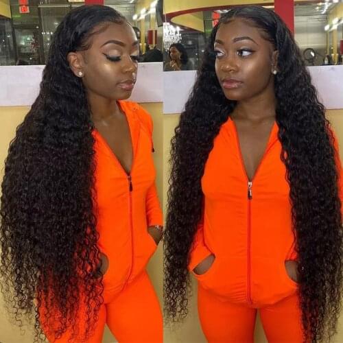 13x4 Curly Lace Front Wig Transparent Curly Human Hair Wig Brazilian Kinky Curly Wig 180 Density Lace Front Human Hair Wigs