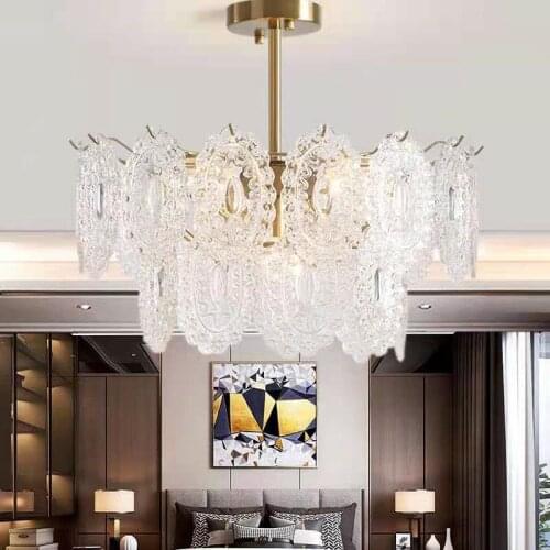 Pendant Lamp Living Room Lamp Dining Room Lamp American Retro Chandelier Italian Minimalist Light Luxury Pendant Lamp
