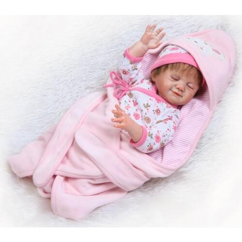 50cm Full Silicone Body Reborn Babies Doll Toys Newborn Girl Boy Baby Doll Newborn Relistic Kids Birthday Gift Bathe Toy