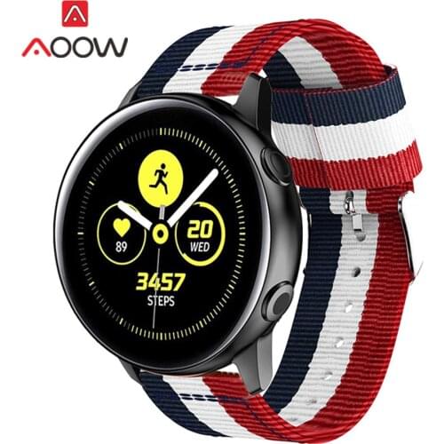 20mm 22mm Nylon Strap for Samsung Galaxy Watch Active 2 40mm 44mm 42mm Gear S2 S3 Active2 Amazfit Huawei Bracelet Band Correa