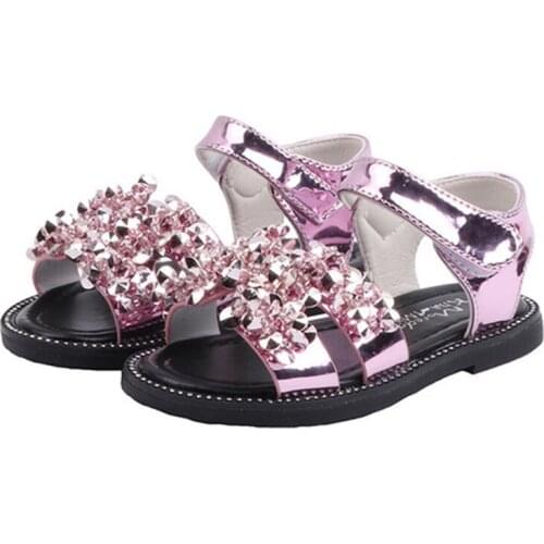 Sandals Baby Girls Shoes Summer Diamond Sandals Princess Shoes For Girls Kids Sandals For Open Toe Kids Party Shoes