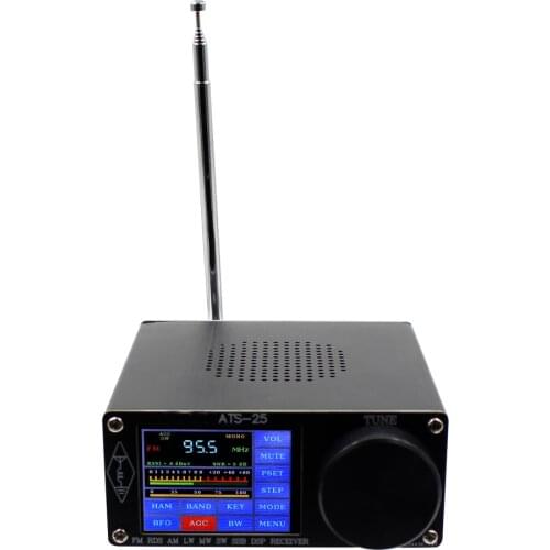 Si4732 Aluminium Alloy All-Band Radio Receiver FM LW(MW SW) SSB 2.4 Inch Touching Screen Radio Search HAM Band Quick Channel