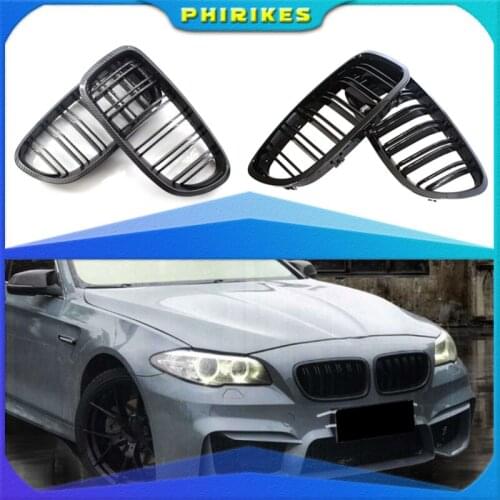 Front Kidney Grilles Gloss Black For BMW F18 F10 F11 5 Series 2010 2011 2012 2013 2014 2015 2016 Replacement Racing Grilles