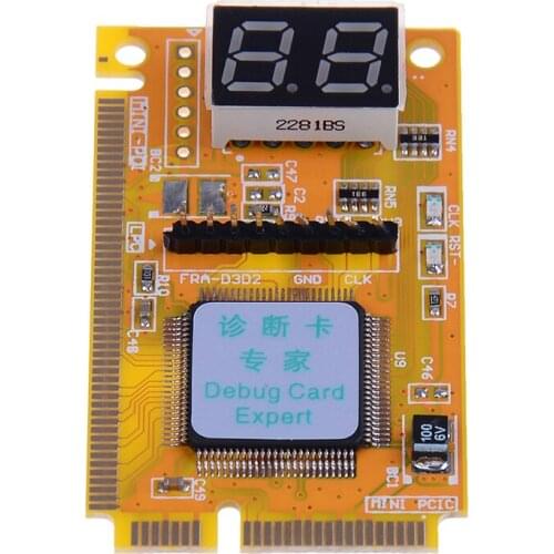 Mini PCI-E LPC PC Analyzer Tester POST Card Test For Notebook Laptop Hexadecimal Character Display