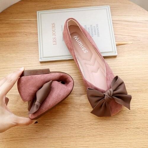 Shoes women 2021 spring and summer new bow sweet and comfortable flat-bottomed shallow Korean version of a foot single shoe