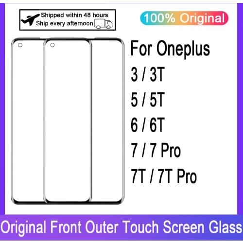 Mobile Touch Screen Outer Glass For Oneplus 5 5T 6 6T 7 7T Touch Screen Sensor Front Panel Digitizer Glass Cover Replacement