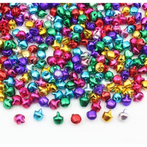 200pcs/Lot Multi Colors 8mm Christmas Bells Decoration Bells Accessories for Diy Crafts