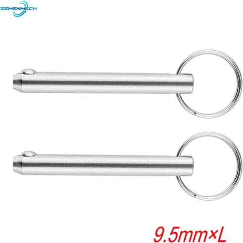 2X Boat Accessories 9.5mm 316 Stainless Steel Marine Grade Quick Release Ball Pin for Boat Bimini Top Deck Hinge Marine Hardware