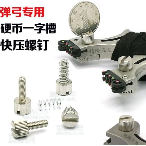 50pcs Coin slot straight knurled M4 screw extraordinary dragon pressing clip flat skin catapult quick-fixing screw tightening