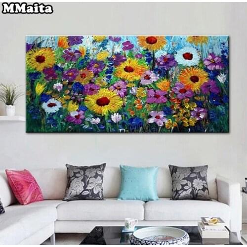 Abstract Pastoral Flowers Pictures 5D Diy Diamond Painting Square/Round Drill Embroidery Cross Stitch Wall Hanging Decor GG5730