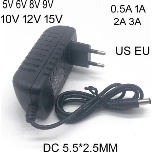 AC 110-240V DC 5V 6V 8V 9V 10V 12V 15V 0.5 1A 2A 3A Universal Power Adapter Supply Charger adapter Eu Us for LED light strips
