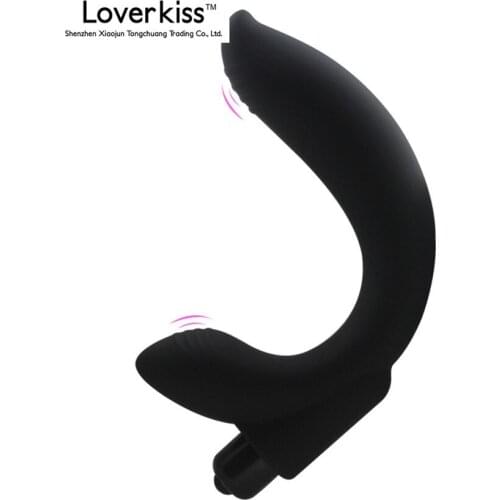 Loverkiss Anal Hook Shape Prostate Massager Male Masturbator Sex Products,Prostata Massage Vibrating Butt Plug Anal Vibrator Toy