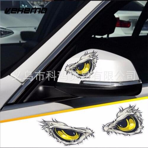 Car Stickers Eagle Eyes Funny Creative Decals For Rearview Mirror Reflective PVC Auto Tuning Styling 10*8cm D15