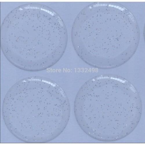 Free shipping:1000 pcs/lot 1 inch Round Clear Glitter Epoxy Sticker Round Epoxy sticker Used for Decoration DIY Jewelry Carfts