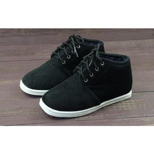 Unisex Kids&adult winter warm handmade cotton tai chi taiji sneakers shaolin monk shoes kung fu shoes nun wushushoes black