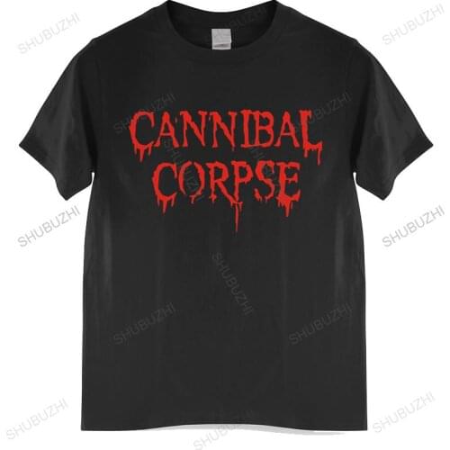 Cotton Tshirt mens summer Tops Cannibal Corpse 25 Years T-Shirt Death Metal Band Butchered Skull Tomb Man Brand T-shirt