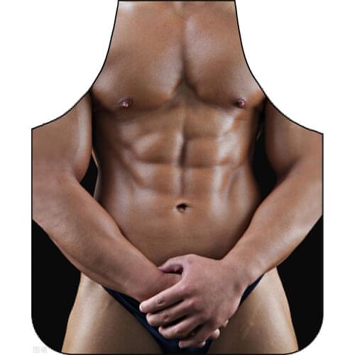 HOT 3D Funny Aprons Sexy Naked Man & Women Apron Dinner BBQ Party Cooking Apron Adult Baking Accessories Funny Gifts for Men