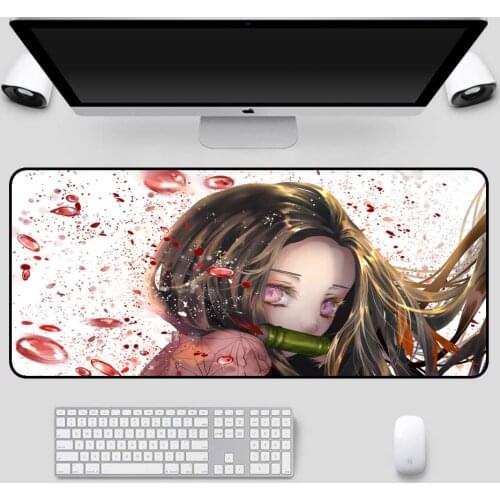 Ghost Ninja Sword Kawaii Girl Mousepad XXL Game Set Computer PC Office Gaming Accessories Keyboard Carpet Mat Gaming Mouse Pad