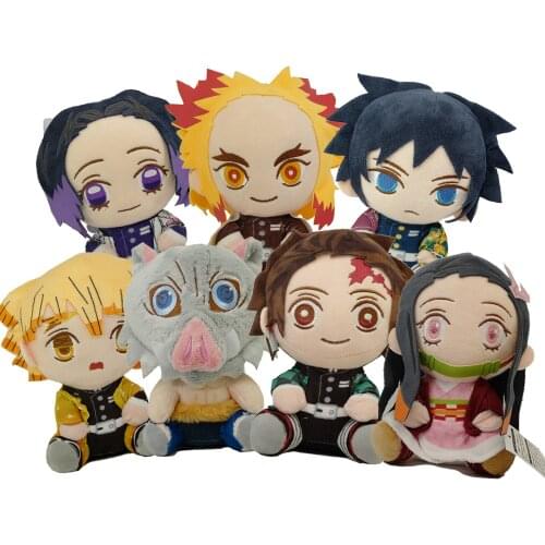 20-30CM Demon Slayer Anime Plush Toy Stuffed Soft Doll Kamado Tanjirou Kamado Nezuko Pillow Cushion Kids Toys Birthday Gift