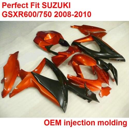 Bodywork kit for Suzuki injection mold plastic fairings GSXR600 08 09 10 wine red black fairing kit GSXR750 2008 2009 2010 IY07