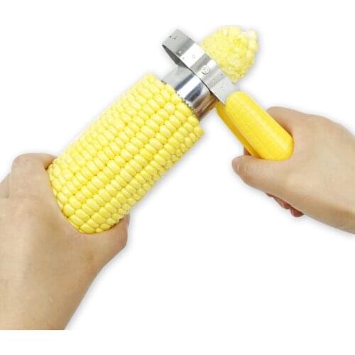 Stainless Steel Corn Stripper Creative Hand Corn Cob Remover Corn Grain Separator Cutter Kitchen Gadget WXV Sale