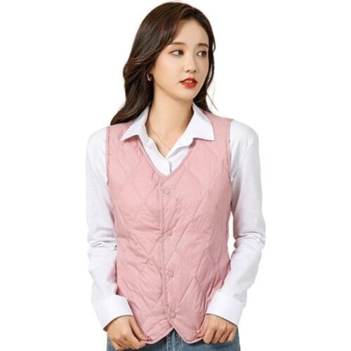 Spring and Autumn for Woman Jacket ， Womens Vest V Neck COTTON Vest， Solid Sleeveless Jacket Women ， Thin Section Waistcoat