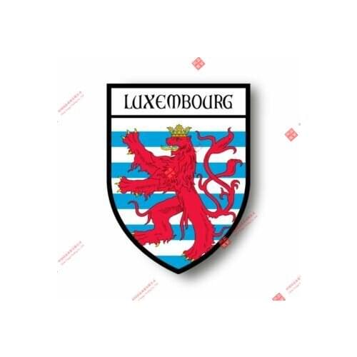 Stickers Decal Souvenir Vinyl Car Shield City Flag World Crest Luxembourg A Car Window Body Decorative Stickers Accessories