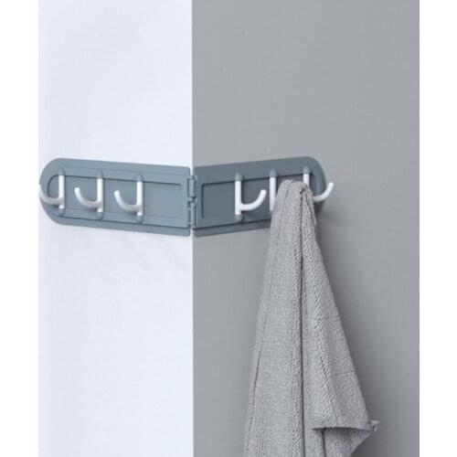 Kitchen Bathroom Corner Sticky Hook Rack Household Corner Hook Punch-Free Wall Seamless Coat Hat Key Hanger Strong Load Bearing